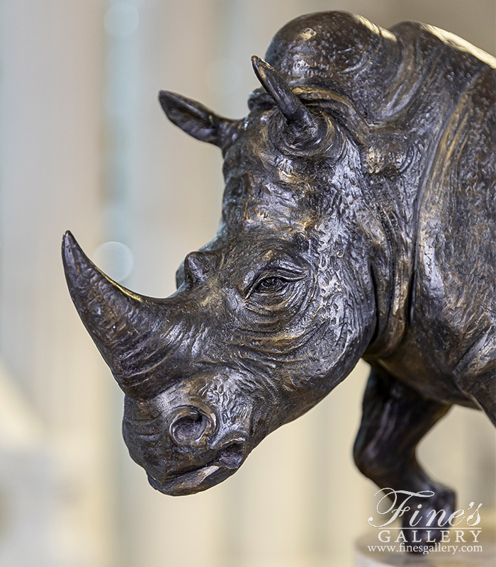 Bronze Statues  - Bronze Statue Of A Rhino - BS-1034